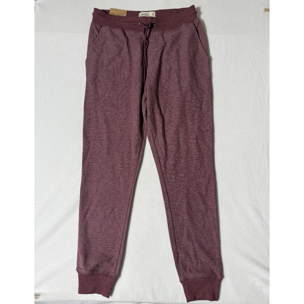 Free Planet Jogger Pants Men's Small Organic Maroon Pull On Drawstring Army New